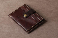 Leather Mens Cool Front Pocket Wallet Small Leather Wallet Men billfold Wallets  for Men