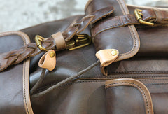 Handmade Leather backpack bag shoulder bag for women leather purse