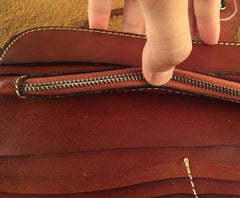 Handmade Leather Tooled Skull Mens Chain Biker Wallet Cool Leather Wallet Long Wallet for Men