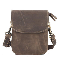 Cool Black Leather Mens Small Vertical Courier Bag Brown Messenger Bags Blue Postman Bag For Men