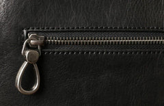 Cool Black Leather Mens Messenger Bag Work Bag Business Bag for men