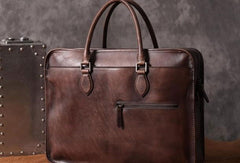 Handmade Cool leather mens Briefcases vintage laptop Briefcases Business Briefcase - EverHandmade