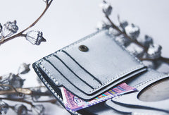 Handmade leather braided personalized custom clutch purse billfold wallet purse clutch women