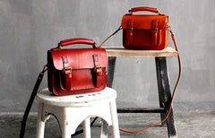 Vintage LEATHER WOMEN School SHOULDER BAG Satchel Bag Crossbody Purse FOR WOMEN