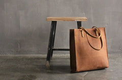 Vintage WOMENs LEATHER Tote Bag Stylish Leather Work Tote Purses FOR WOMEN