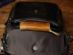 Small Leather Mens SIDE BAGs COURIER BAG Messenger Bag Shoulder Bag for Men