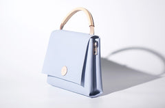 Handmade Leather Gray Womens Handbag Cute Shopper Purses for Women