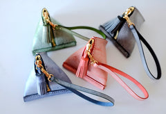 Cute Triangular LEATHER Womens Small Coin Wallet Leather Change Small Wallet FOR Women
