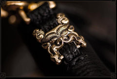 Handmade Leather Small Tooled Mens billfold Chain Wallet Cool Chain Wallet Biker Wallet for Men