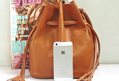 Handmade Leather bucket bag shoulder bag for women leather crossbody bag - EverHandmade