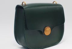 Handmade Leather Round Bag Crossbody Bag Shoulder Bag Purse for Women Leather Bag - EverHandmade