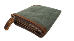 Mens Canvas Small Wallet for men Bifold Cool Men billfold Small Wallet