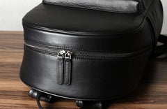 Leather Mens Large Cool Backpack Black Travel Backpack Hiking Backpack for men