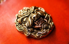 Handmade Leather Tibetan Tooled Mens billfold Wallet Cool Small Chain Wallet Biker Wallet for Men