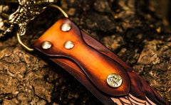 Handmade Cool Brown Leather Tooled Skull Mens Belt Leather Men Belt for Men