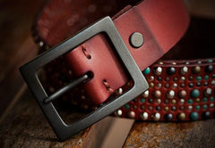 Handmade Genuine Leather Mens Belt Custom Cool Leather Men Black Belts for Men