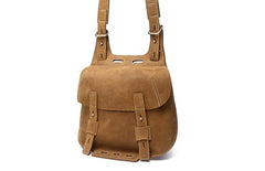 Vintage Unique Cool Leather Small Messenger Bag for men Shoulder Bag for men