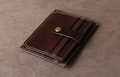Leather Mens Cool Front Pocket Wallet Small Leather Wallet Men billfold Wallets  for Men