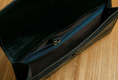 Leather Cute Womens Long Slim Wallet Bifold Long Wallet Clutch For Women