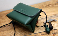 Cute LEATHER WOMEN Triangular SHOULDER BAG Stylish Crossbody Purse FOR WOMEN