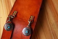 Handmade Cool Leather Belt Pouch Mens Waist Bag Cell Phone Holsters for Men