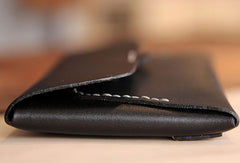 Handmade leather detachable clutch purse long wallet purse clutch women - EverHandmade