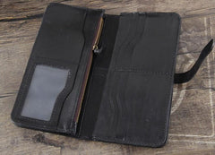 Handmade Leather Mens Cool Wallet Long Leather Wallet Phone Wallet for Men