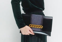 Genuine Leather Clutch Bag Purse Shoulder Bag for Women Leather Crossbody Bag - EverHandmade
