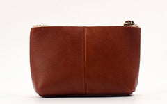 Vintage LEATHER Womens Zipper Wallet Change Wallet Makeup Pouches FOR Women
