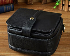 Mens Leather Small Belt Pouch Side Bags Waist Pouches COURIER BAG Holster Belt Case for Men