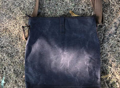 Waxed Canvas Messenger Bag for men Vintage Shoulder Bag for men