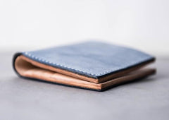Handmade Vintage Leather Men Small Wallet Bifold billfold Wallet for Men