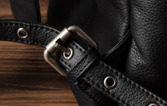 Cool Leather Mens Backpack Large Black Travel Backpack Hiking Backpack for men