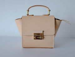 Stylish Leather Beige Womens Handbag Shoulder Bag Crossbody Purse for Women