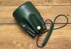Cute LEATHER WOMEN Bucket SHOULDER BAG Barrel Crossbody Purses FOR WOMEN