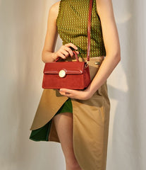 Cute Leather Red Womens Handbag Crossbody Bag Purse Shoulder Bag for Women