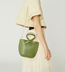 Cute Leather Green Womens Mini Chain Purse Handbag Chain Shoulder Bag for Women