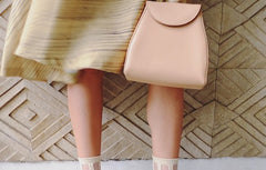 Stylish Leather Beige Womens Handbag Clutch Purse Wristlet Bag for Women