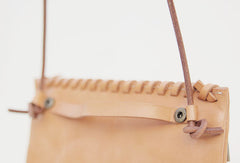 Handmade leather handbag beige shopper bag shoulder bag cossbody bag purse women - EverHandmade