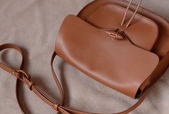 Handmade Genuine Leather Saddle Bag Purse Crossbody Bag Shoulder Bag Purse For Women - EverHandmade