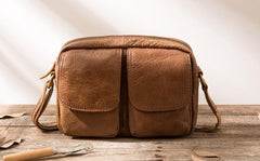 Cool Small Leather Mens Shoulder Bags Messengers Bag for Men
