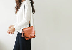 Cute LEATHER WOMEN Square SHOULDER BAG Mini Crossbody Purses FOR WOMEN