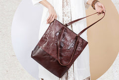 Handmade Genuine Leather Handbag Tote Purse Handbag Shoulder Bag Purse For Women - EverHandmade