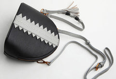 Genuine Leather Cute Crossbody Bag Shell Tassels Clutch Wallet Shoulder Bag Women Leather Purse