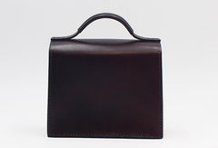Handmade Leather Handbag Square Purse Crossbody Shoulder Bag for Girl Women Lady - EverHandmade