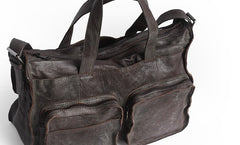 Vintage WOMENs LEATHER Travel Handbag Travel Bag Shoulder Bag FOR WOMEN