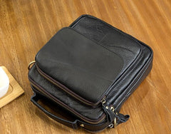 Cool Leather Mens Small Side Bag Messenger Bag Shoulder Bags for Men