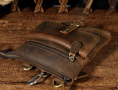 Vintage Mens Leather Side Bag Belt Pouch Holster Belt Case Waist Pouch for Men