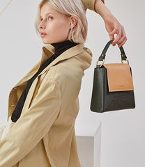 Stylish Leather Dark Green Womens Handbag Crossbody Bag Purse Shoulder Bag for Women