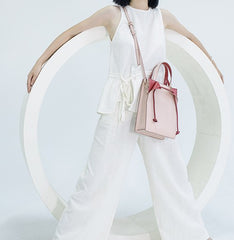 Stylish Pink Leather Womens Handbag Work Bag Purse Shoulder Bag for Women
